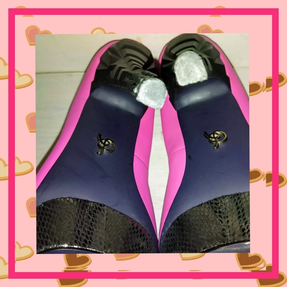 RACHEL BY RACHEL ROY HOT PINK PLATFORM HEELS-8.5 - Picture 5 of 7